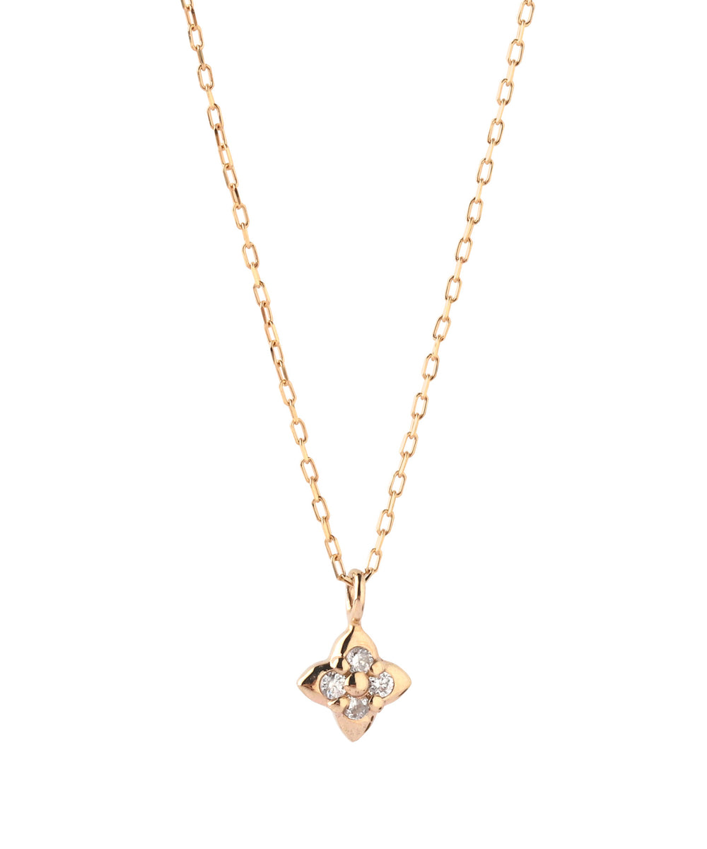 SIENAROSE】フラワーモチーフダイヤネックレス｜アネモネ・シエナロゼ