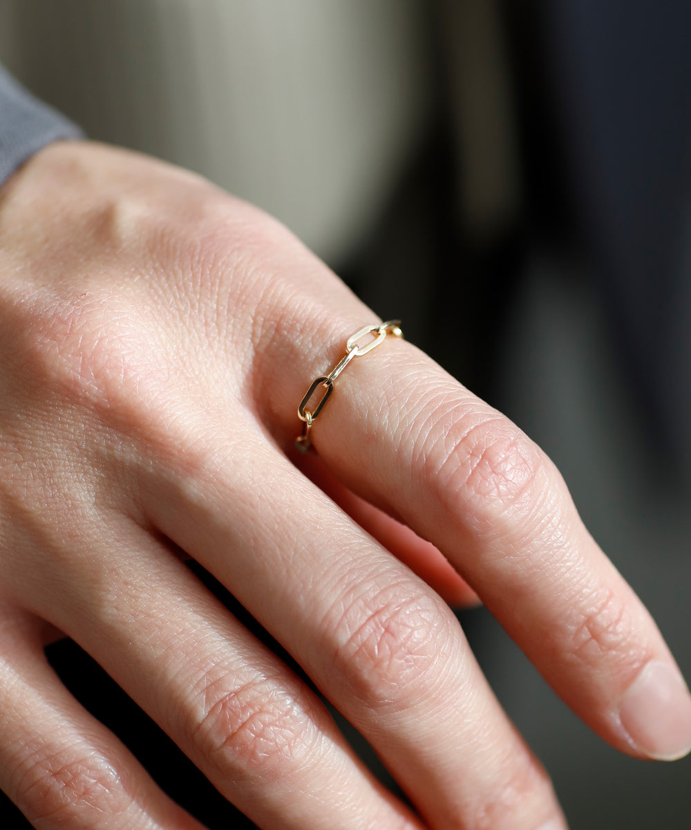 ゴールド ペーパーチェーンリング CHROME HEARTS クロムハーツ PaperChain Ring 22k Gold ペーパー