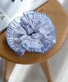 Gingham Check Pleated Scrunchie