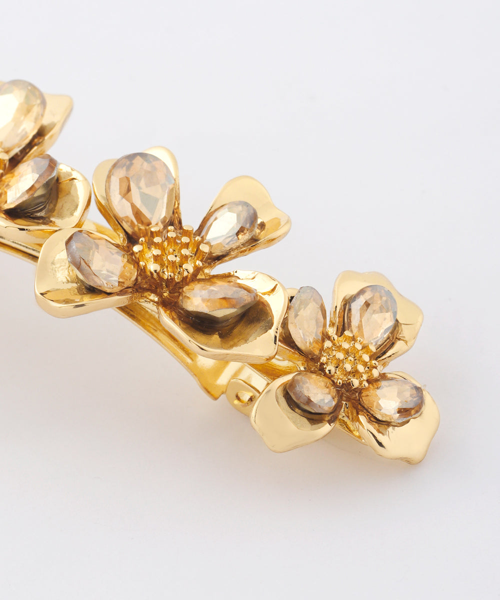 ANEMONE】ビジュー×メタルフラワーバレッタ｜SANPO ONLINE