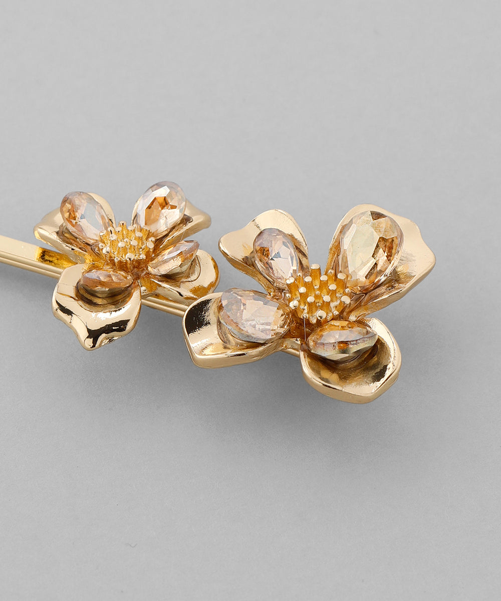 ANEMONE】ビジュー×メタルフラワーヘアピン[2本セット]｜SANPO ONLINE