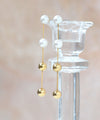 Pearl x Metal Sphere Long Earrings