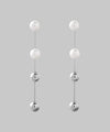 Pearl x Metal Sphere Long Earrings