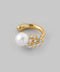 Pearl and Bijou Leaf Ear Cuff