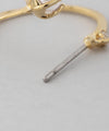 パール×ビジューフープピアス