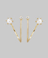 パール×ビジューフープピアス