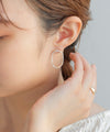 ビジューサークルピアス