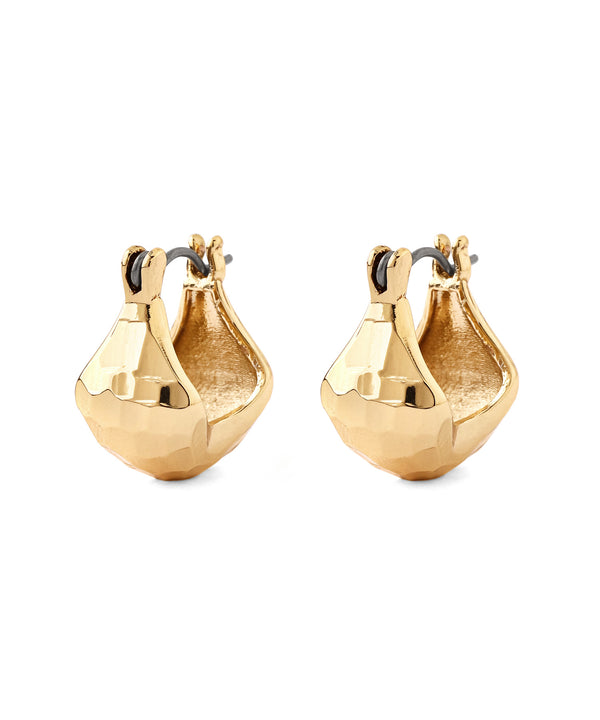 Craft-style metal hoop earrings