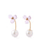 Flower x Pearl Back-Catch Earrings