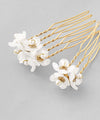 Pearl Flower Comb (Set of 2)