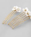 Pearl Flower Comb (Set of 2)
