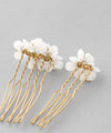 Pearl Flower Comb (Set of 2)