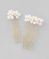 Pearl Flower Comb (Set of 2)