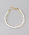 Pearl and chain double bracelet