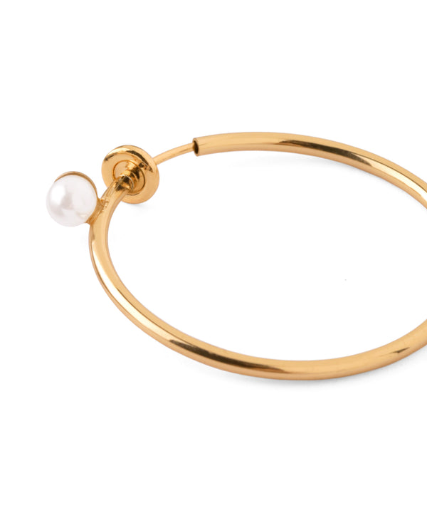 パールポイントフープイヤリング