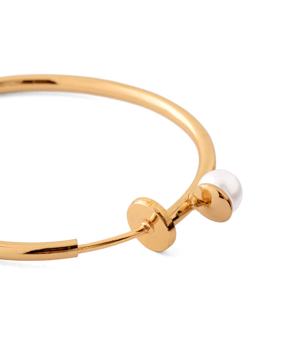 パールポイントフープイヤリング