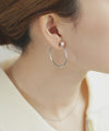 Pearl Point Hoop Earrings