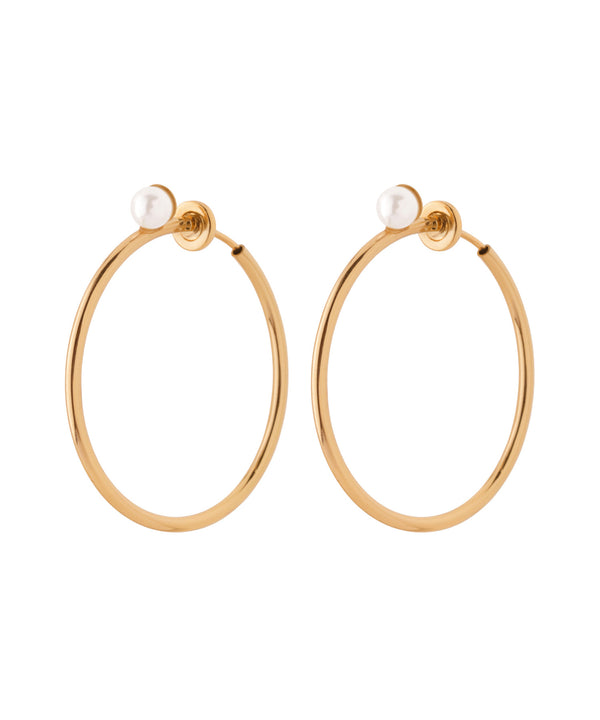 パールポイントフープイヤリング