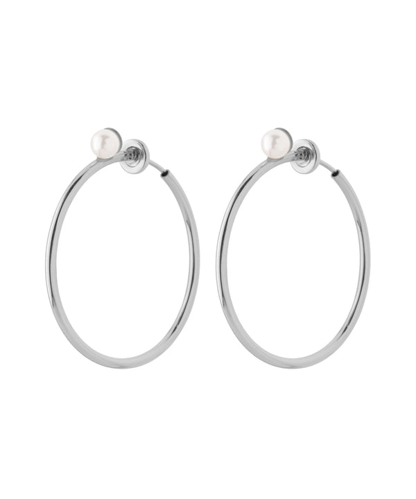 パールポイントフープイヤリング