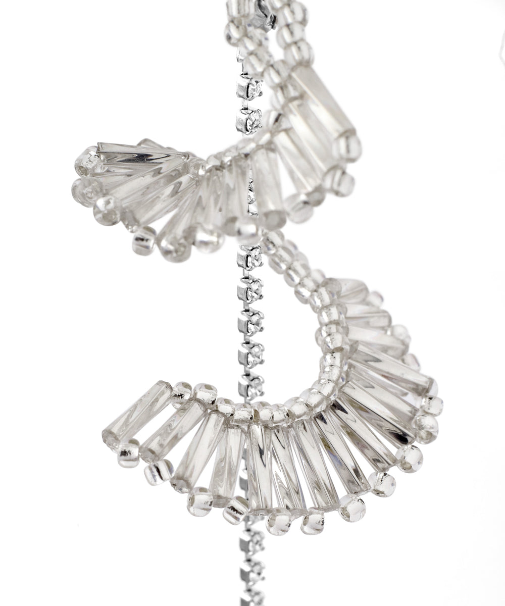 ANEMONE】スパイラルロングビジューピアス[Hanayome]｜アネモネ