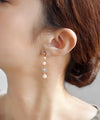 ビジューフラワー×パールピアス