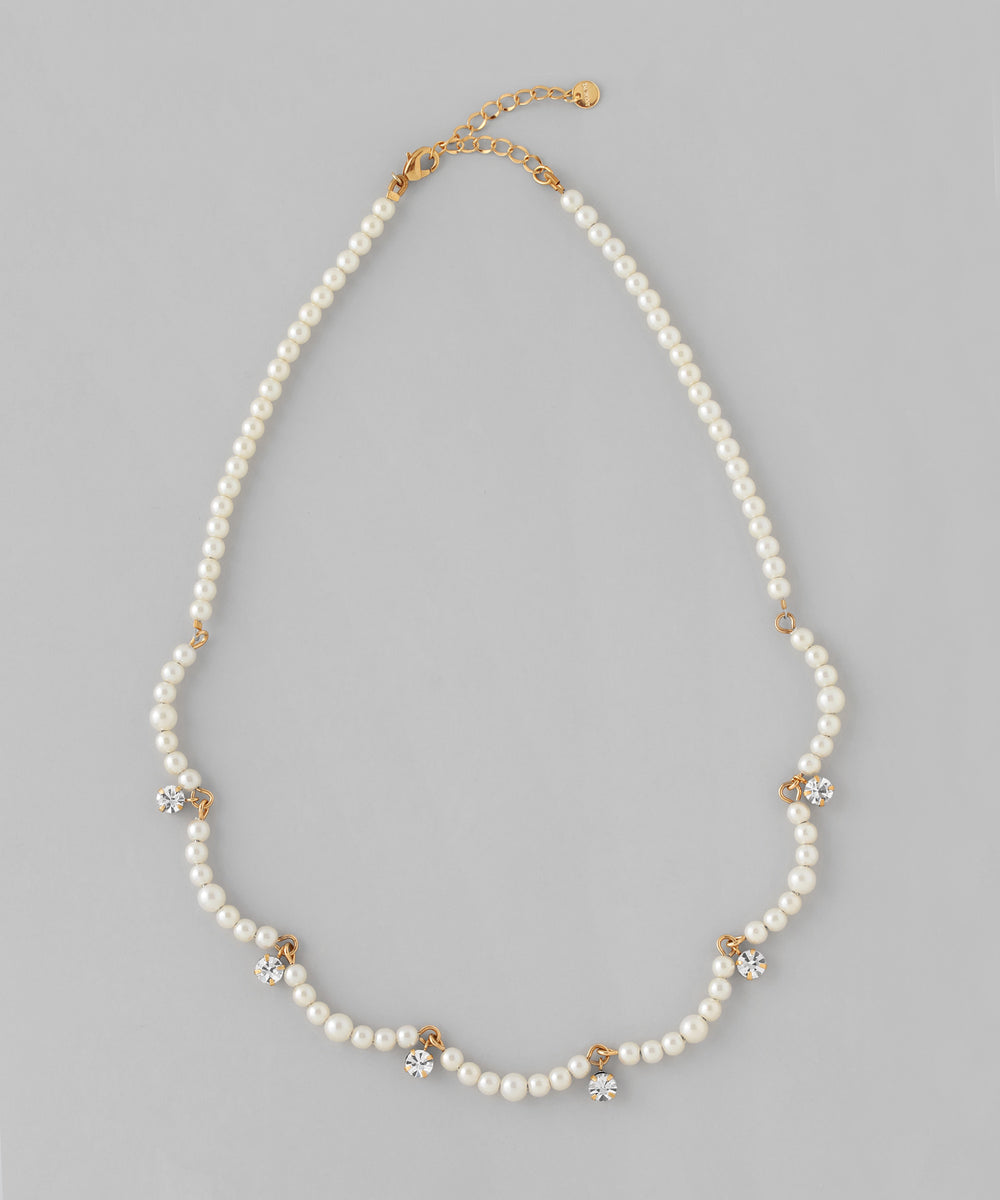 ANEMONE】ビジュー×パールネックレス｜アネモネ・シエナロゼ・ミミサン