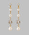 Bijou flower and pearl earrings