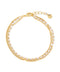 Jeweled triple-chain bracelet