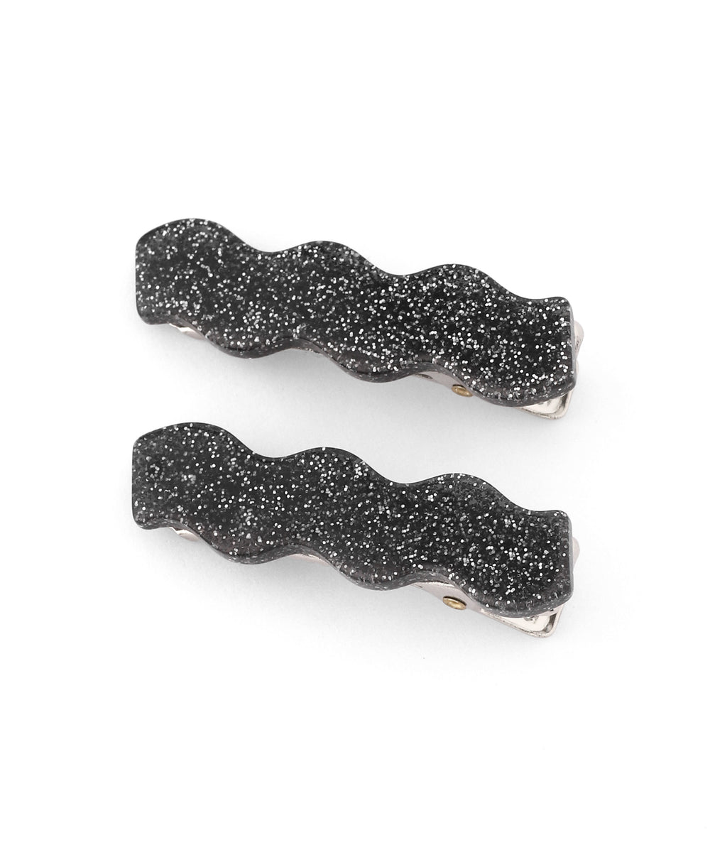 ANEMONE】グリッターウェーブクリップ[2本セット]｜アネモネ