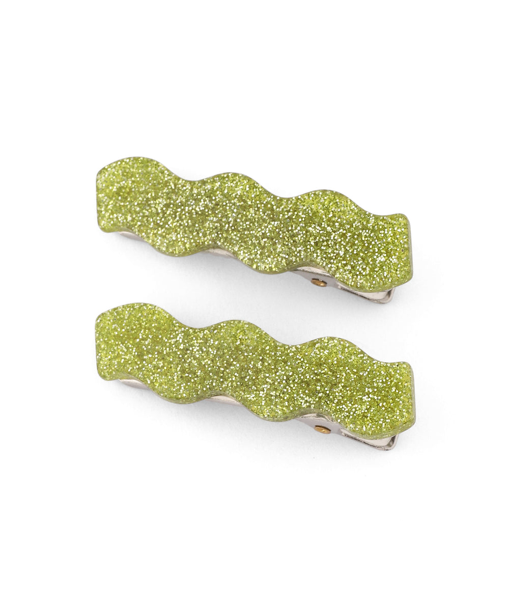 ANEMONE】グリッターウェーブクリップ[2本セット]｜アネモネ