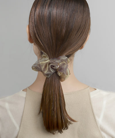 Metallic Lame Sheer Scrunchie