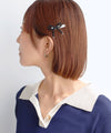 Beaded ribbon clips (set of 2)