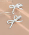 Beaded ribbon clips (set of 2)