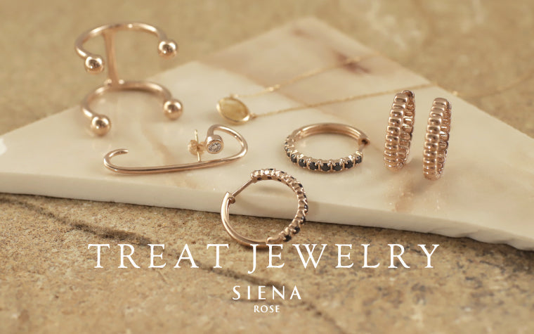 SIENAROSE】クラシカルハートピアス｜アネモネ・シエナロゼ・ミミサン