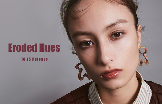 mimi33】コンビカラーループフープピアス[Sheerchic]｜アネモネ