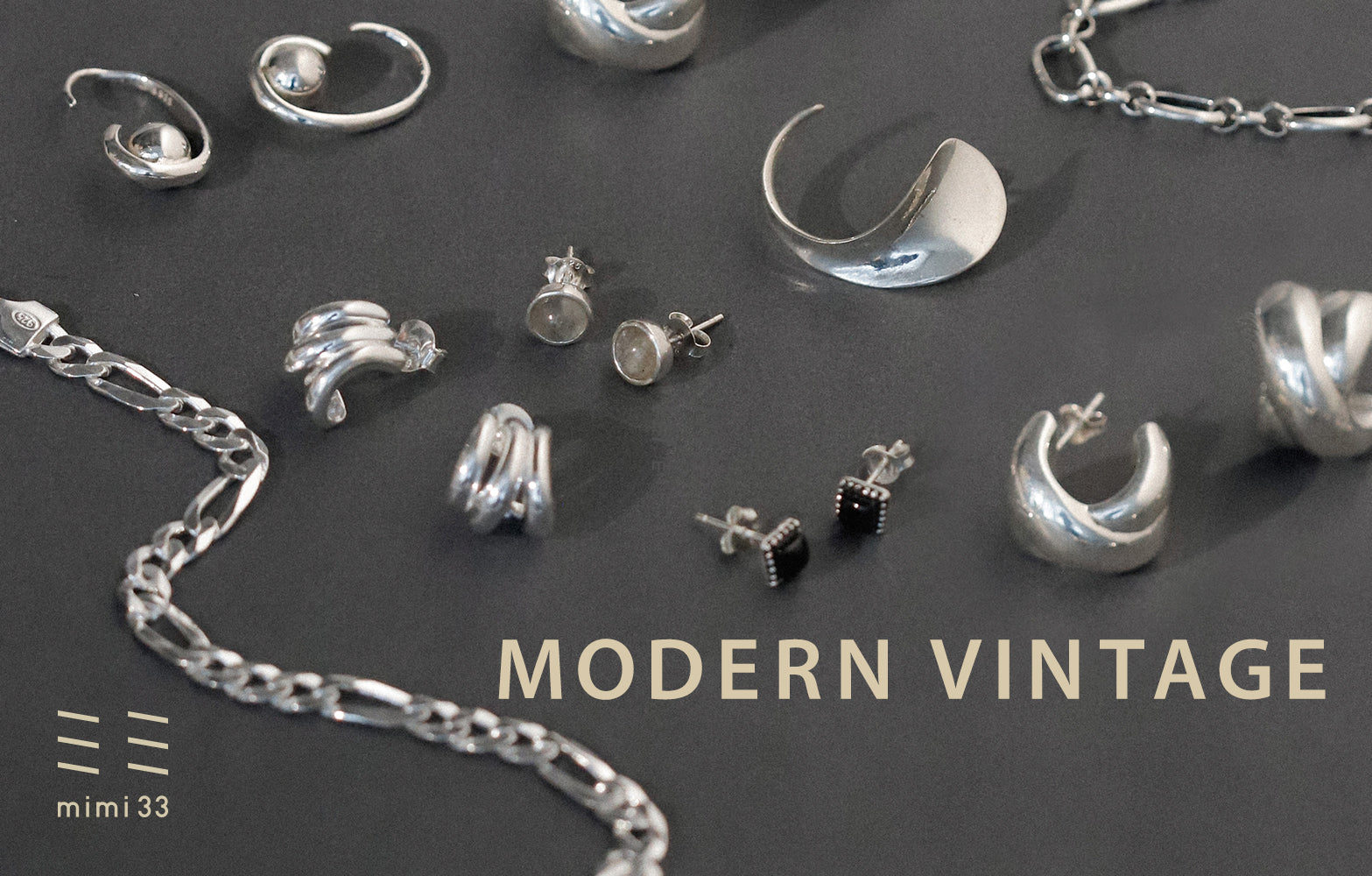 VINTAGE ヴィンテージ アクセサリー SILVER925 デザインピアス MODERN VINTAGE】925素材のモダンな雰囲気をまとうアクセサリー