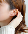 天然石とジルコニアのピアス[K10]