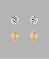 ビジュー×ダイヤピアス[2ペアセット]