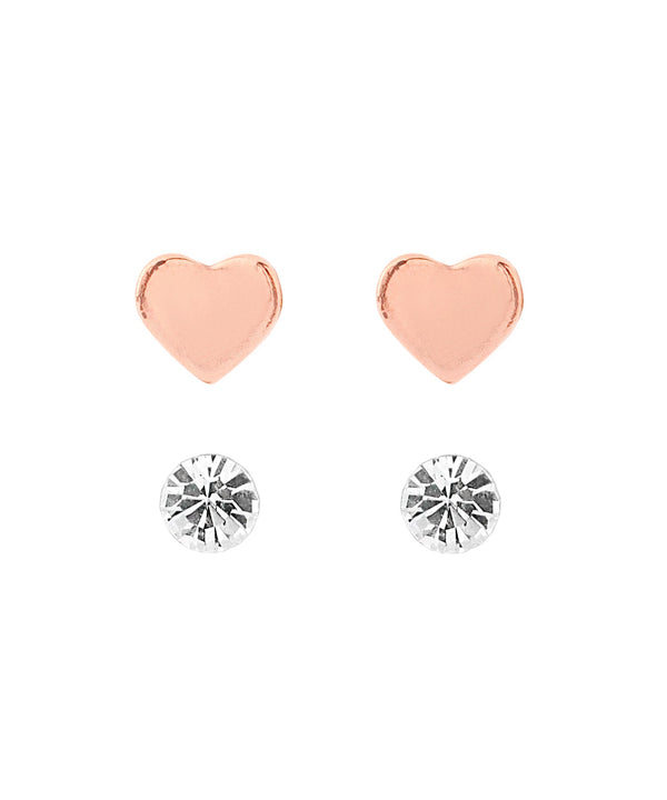 ハート×ビジューピアス[2ペアセット]