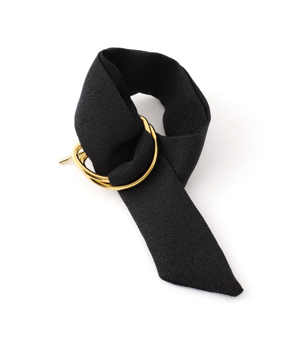 Belt-style ribbon ponytail hook [glitter]