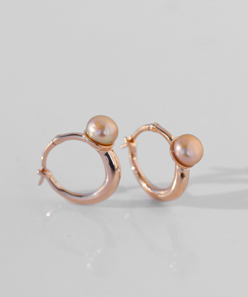 Zero Hoop Earrings [Pearl] [Basic]
