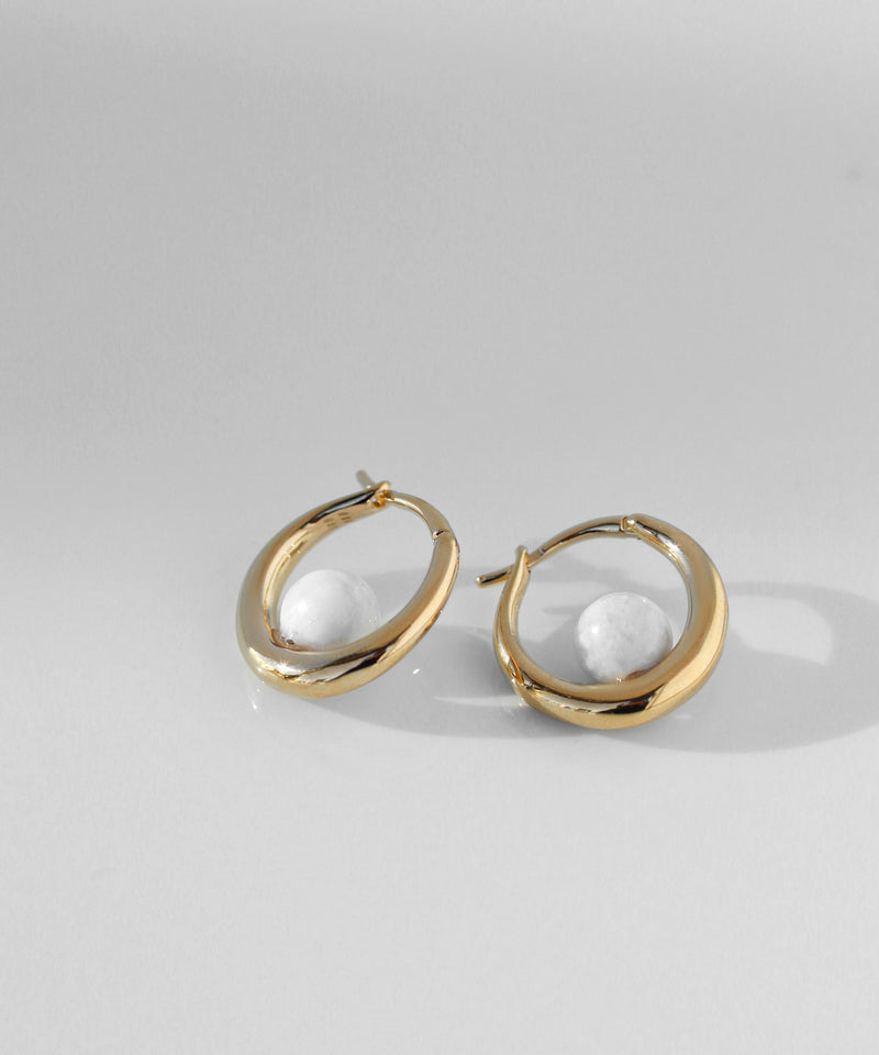 ゼロフープピアス[天然石][Basic]