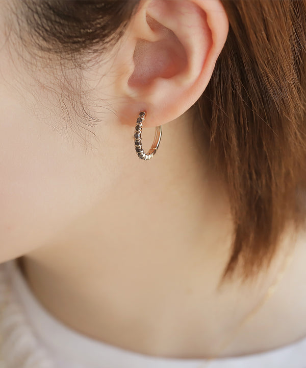 ROSETEN・ブラックダイヤスナップピアス[M]