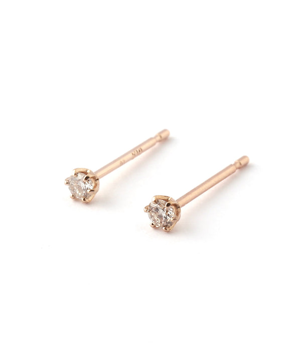 ROSETEN・一粒ダイヤのスタッドピアス[0.06ct]