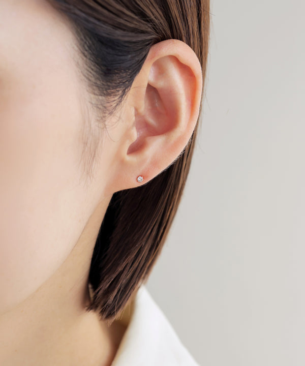 ROSETEN・一粒ダイヤのスタッドピアス[0.1ct]