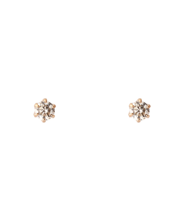 ROSETEN・一粒ダイヤのスタッドピアス[0.1ct]