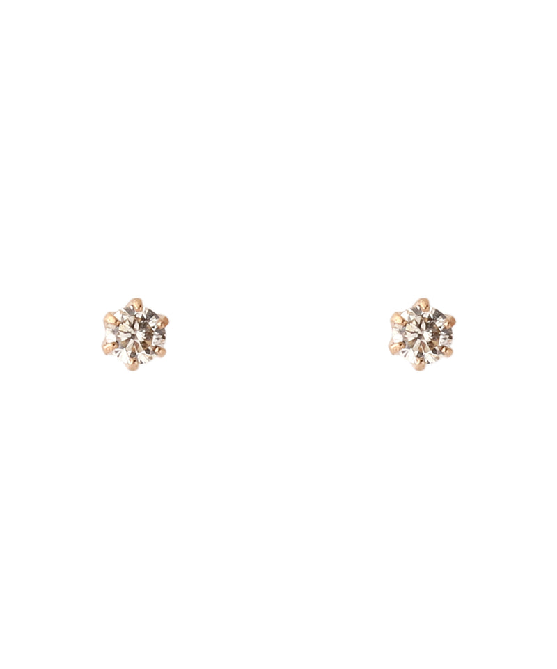 ROSETEN・一粒ダイヤのスタッドピアス[0.1ct]