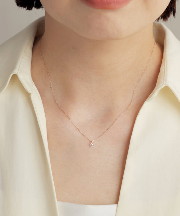 ROSETEN・一粒ダイヤモンドのネックレス[0.1ct]