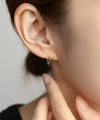 Cross Line Hoop Earrings