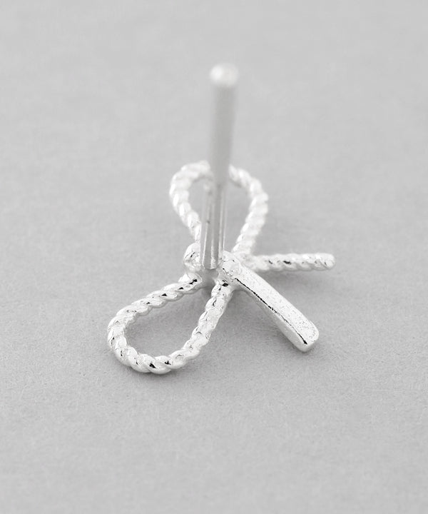 リボンピアス[silver925][Basic]